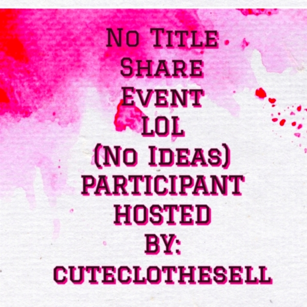 Hello! JOIN US next time for THE ultimate share-fest